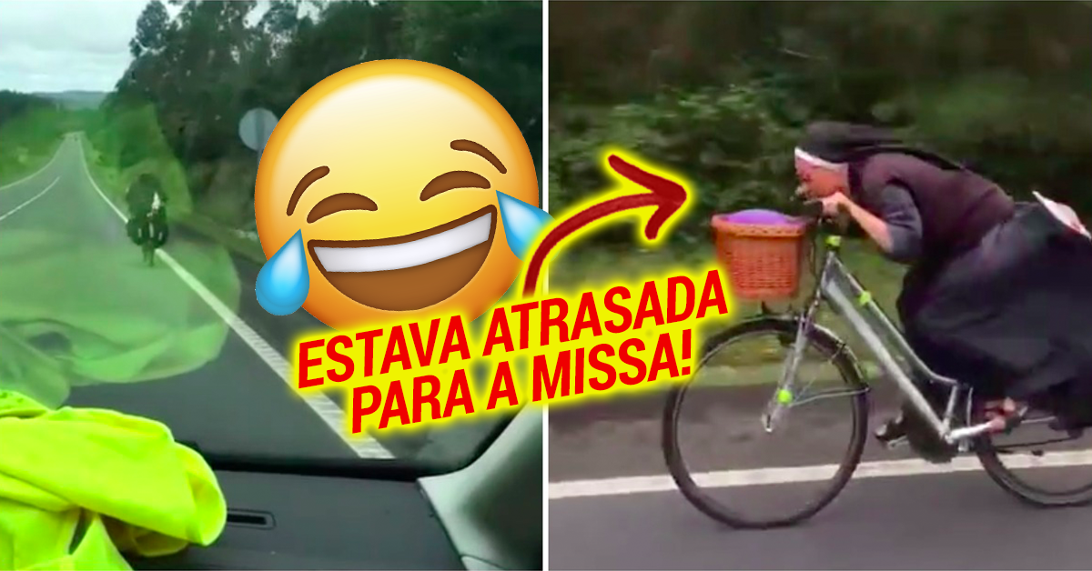 Freira atrasada para a missa é vista a circular a alta velocidade