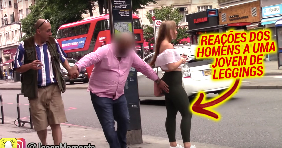 Rapariga de leggings passeia em Londres… confere a reação dos homens!