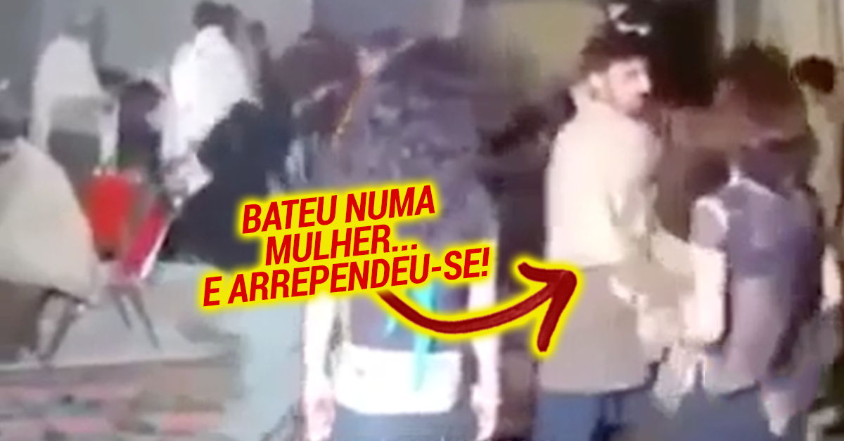 Homem esbofeteia mulher numa danceteria mas arrepende-se imediatamente