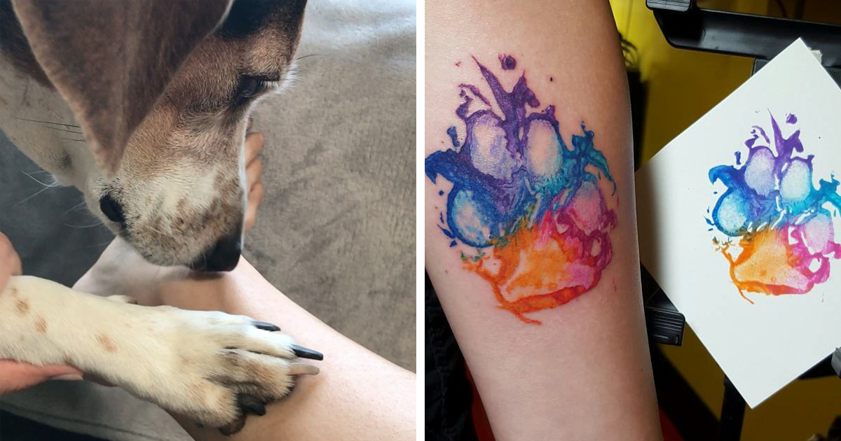 A patinha de um cãozinho dá a melhor tatuagem de sempre para quem adora o seu melhor amigo